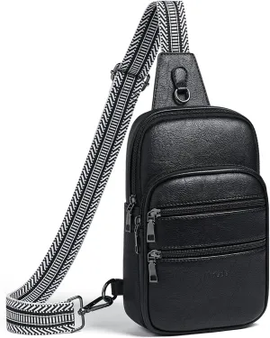 Crossbody Bags for Women Men Sling Bag 5 Pockets Fanny Pack Sling Backpack Chest Daypack Travel Purse Anti Theft