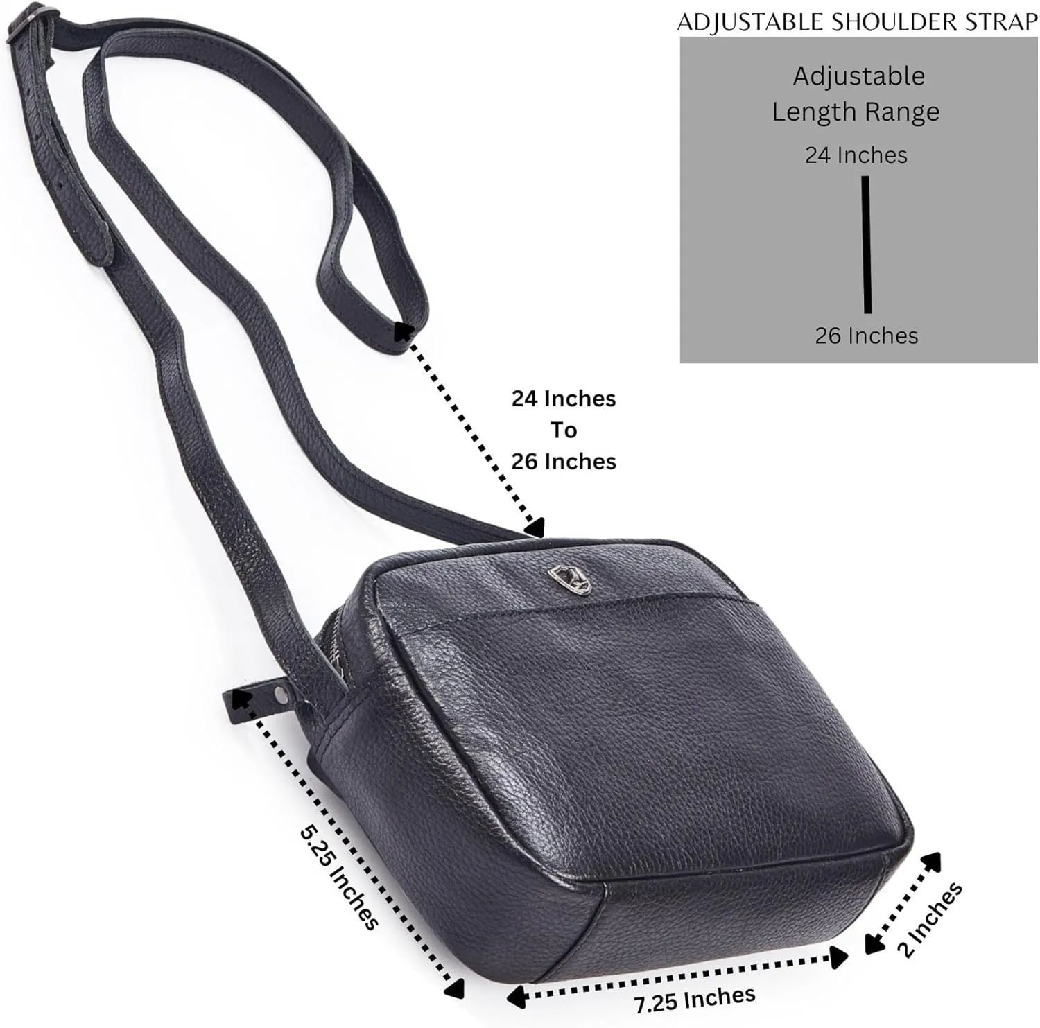 Crossbody Sling Bag for Women Trendy Real Leather Purse Mini Soft Pebbled Crossover with Card Case