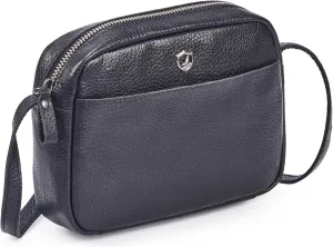 Crossbody Sling Bag for Women Trendy Real Leather Purse Mini Soft Pebbled Crossover with Card Case