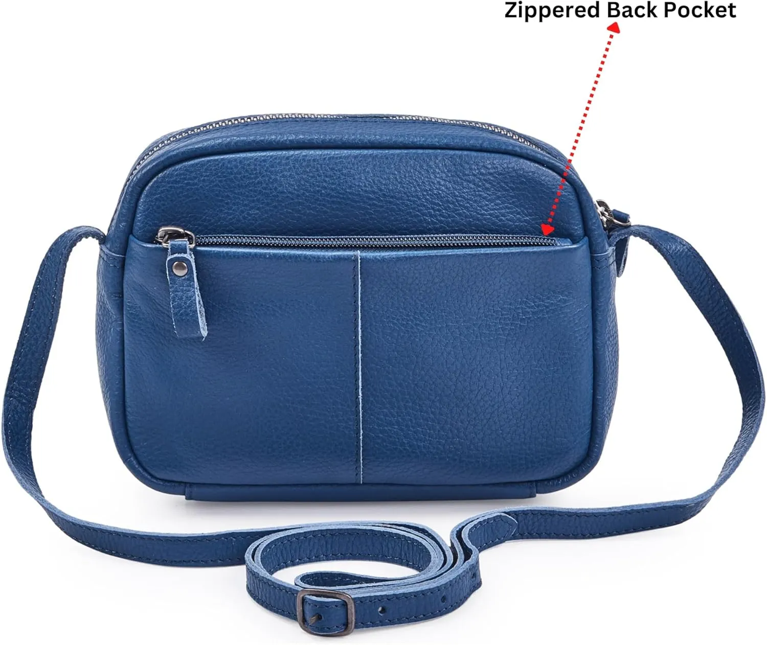 Crossbody Sling Bag for Women Trendy Real Leather Purse Mini Soft Pebbled Crossover with Card Case