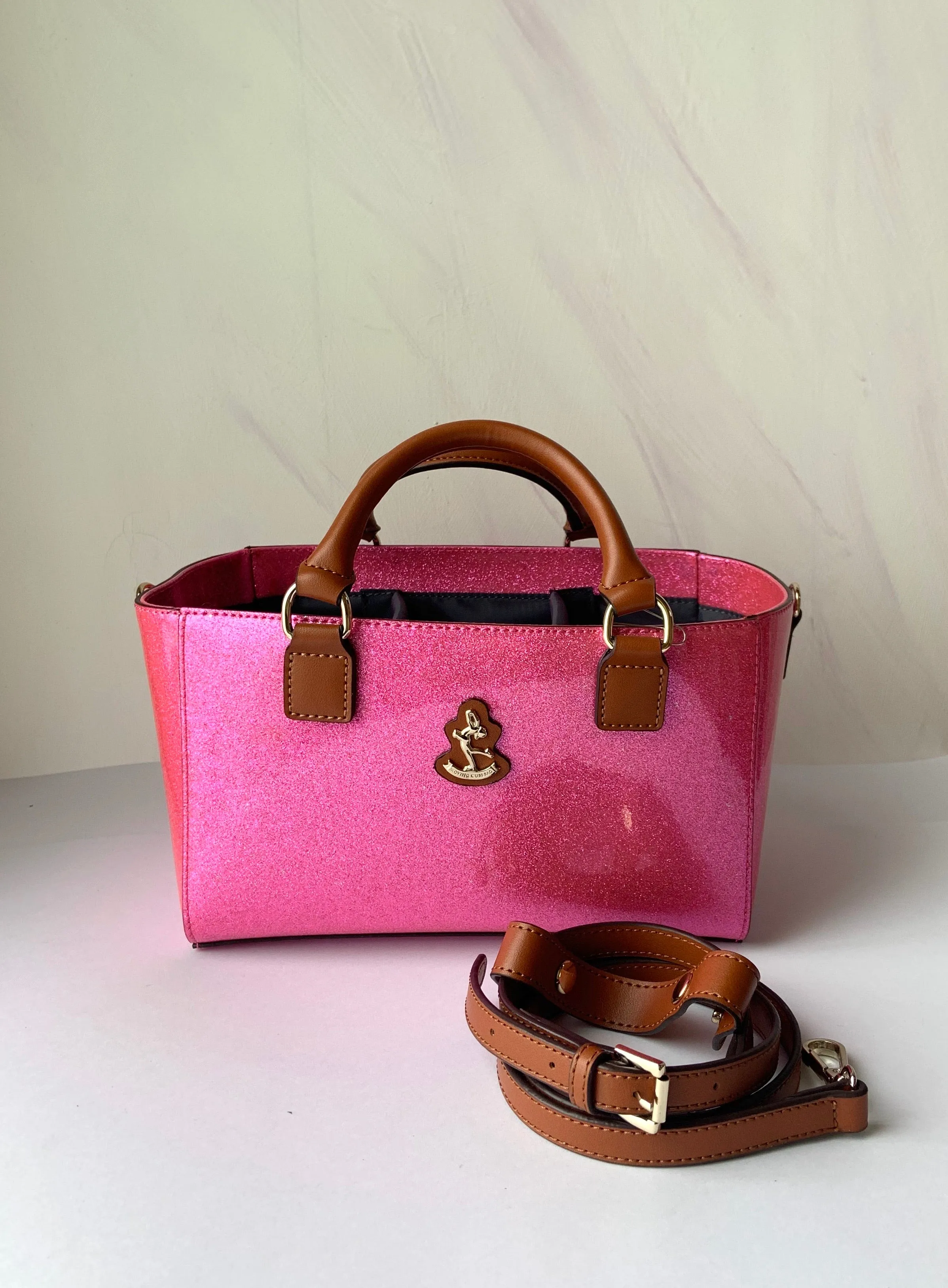 Cube Tote Bag SHINY, pink