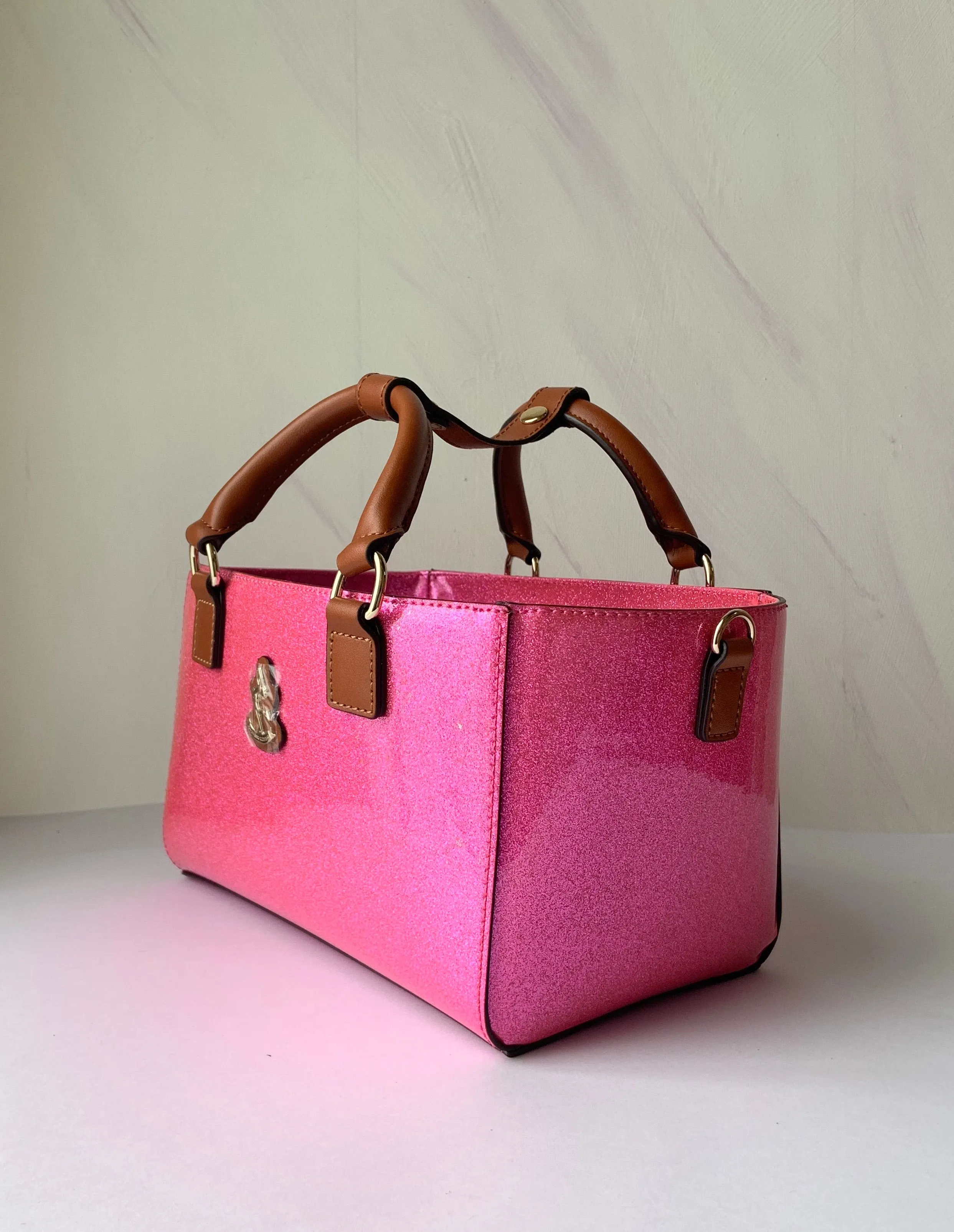 Cube Tote Bag SHINY, pink