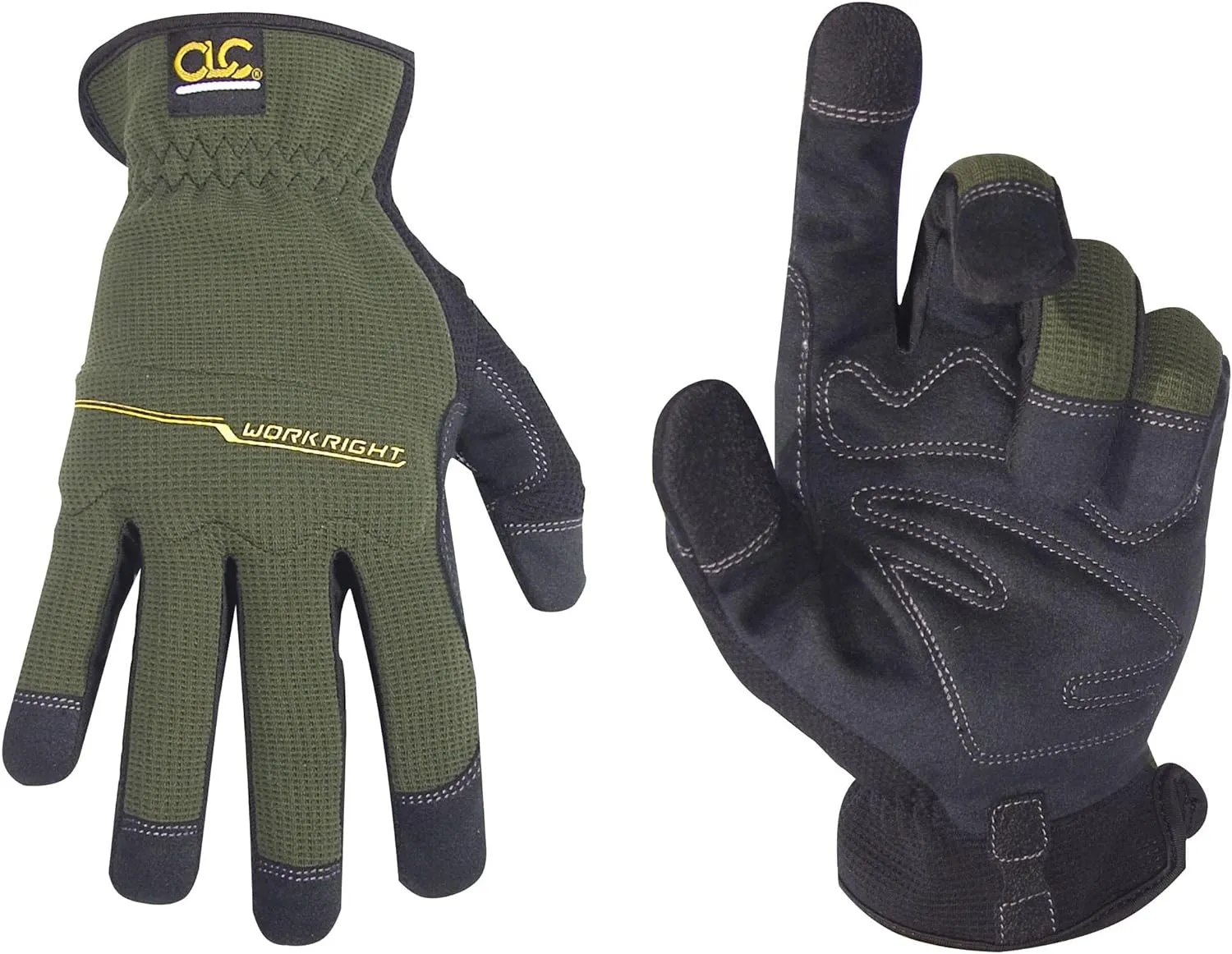 Custom Leathercraft123X Workright Open Cuff Flex Grip Work Gloves, Extra Large
