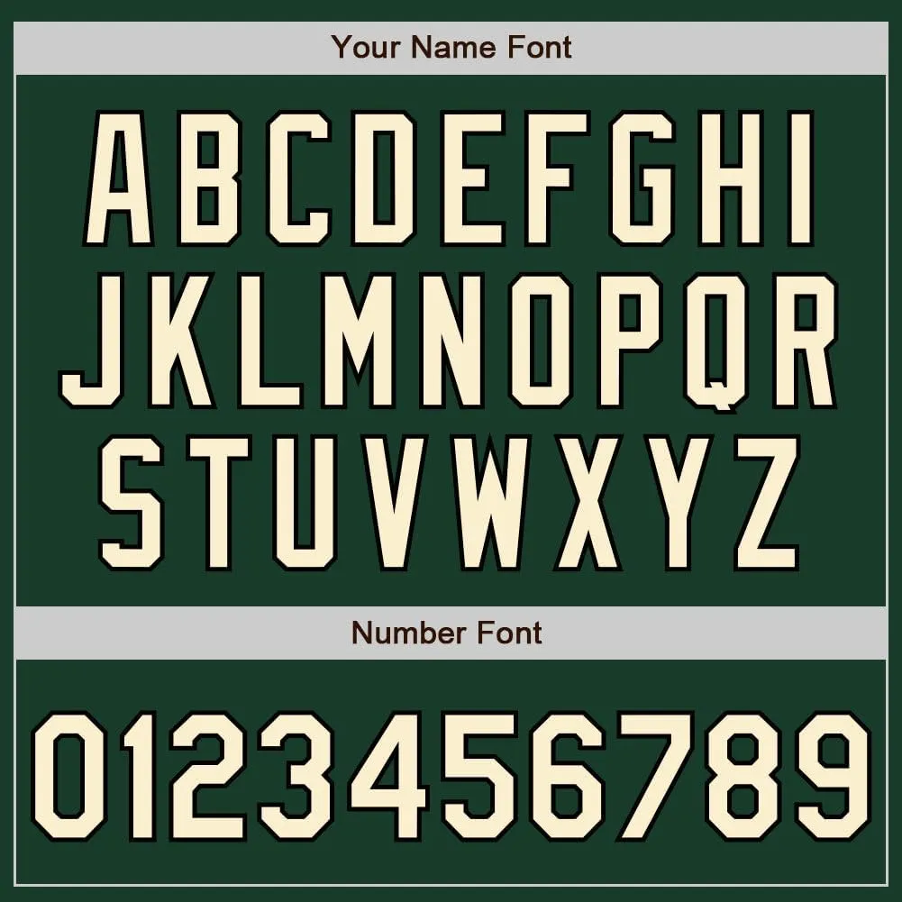 Custom Name Team Name Number Green Cream Fashion Jacket, Personalized Team Name Number Letterman Jacket Baseball Jacket