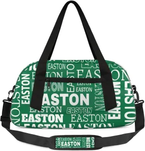 Custom Sport Gym Duffel Bag with Name Personalized Travel Overnight Bag Waterproof Customized Dance Bag Carry-On Tote 18.5in, Green