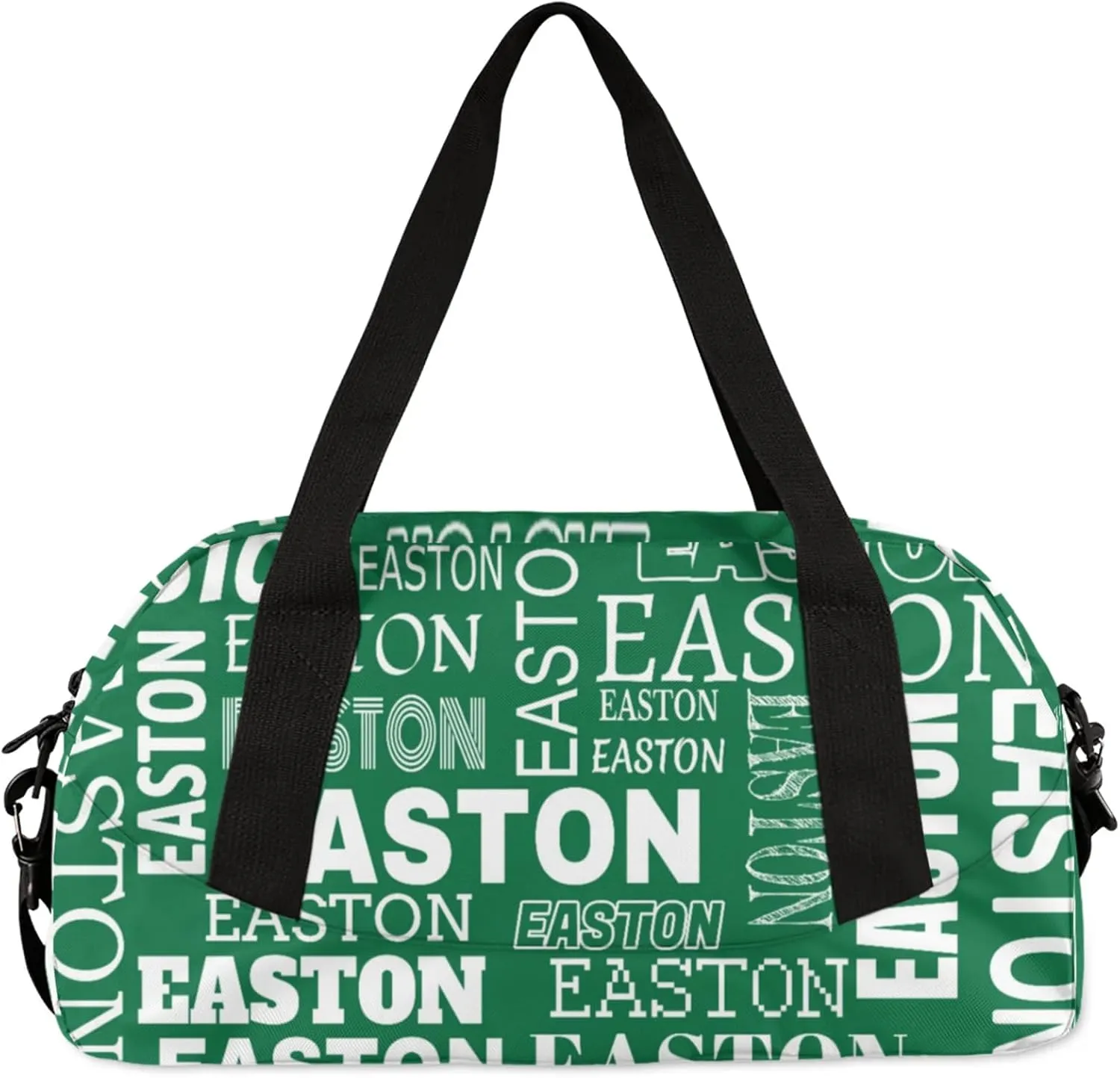 Custom Sport Gym Duffel Bag with Name Personalized Travel Overnight Bag Waterproof Customized Dance Bag Carry-On Tote 18.5in, Green