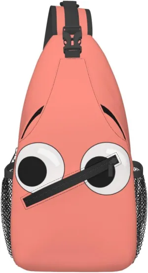 Cute Funny Cartoon Sketch Eyes Crossbody Bag Cross Chest Bag Adjustable Sling Backpack Sports Gym Shoulder Bags Travel Cycling Daypack Diagonally Casual Rucksack