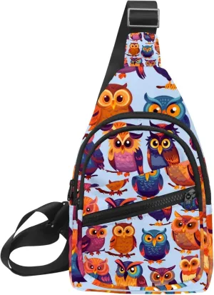 Cute Owls Sling Backpack Bag