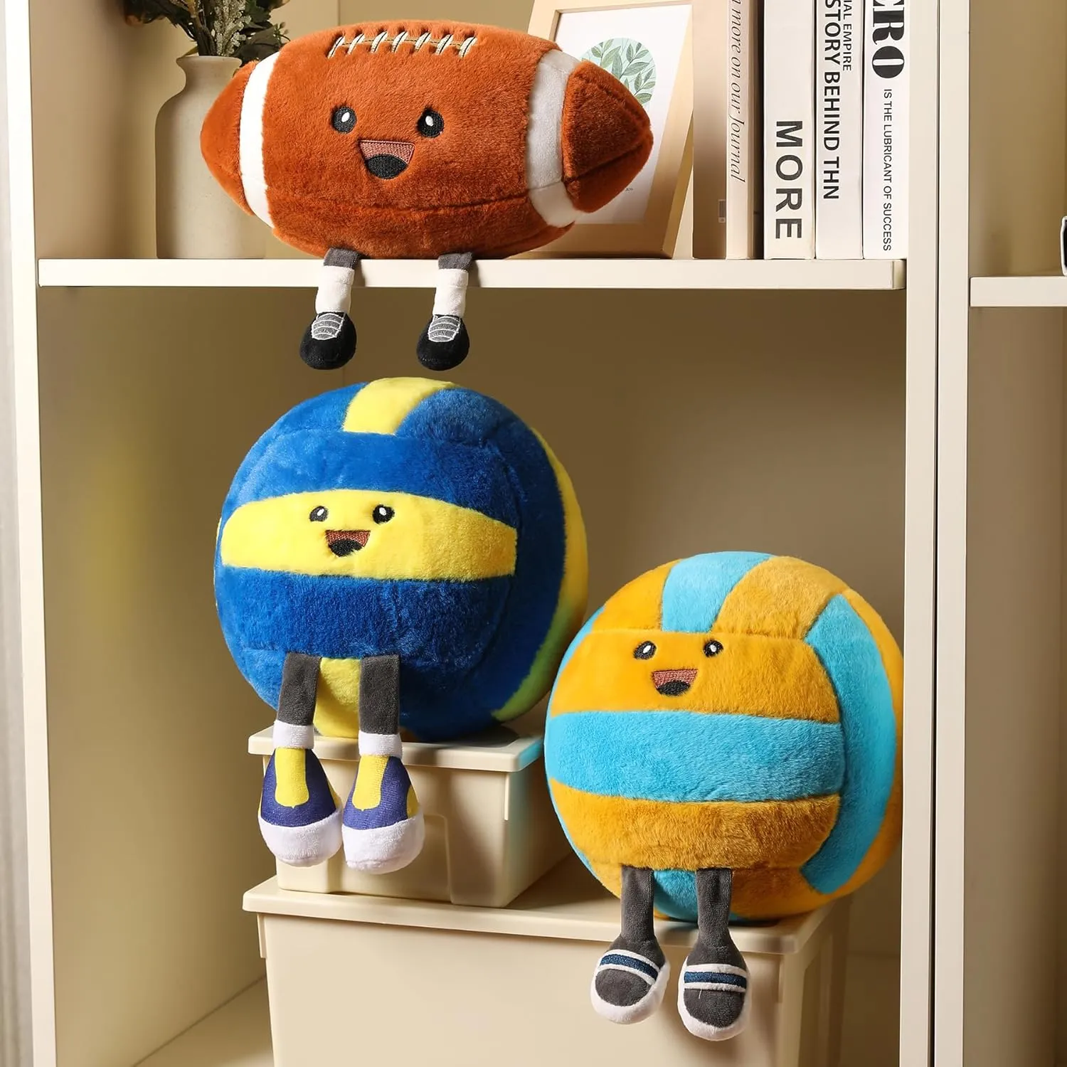 Cute Volleyball Plush Pillow Toy,Kids Volleyball Stuffed Animal for Sofa/Bedroom Decor, Sports Throw Pillow,Themed Birthday Gift for Boys Girls Volleyball Fans(Volleyball 11 Inch)