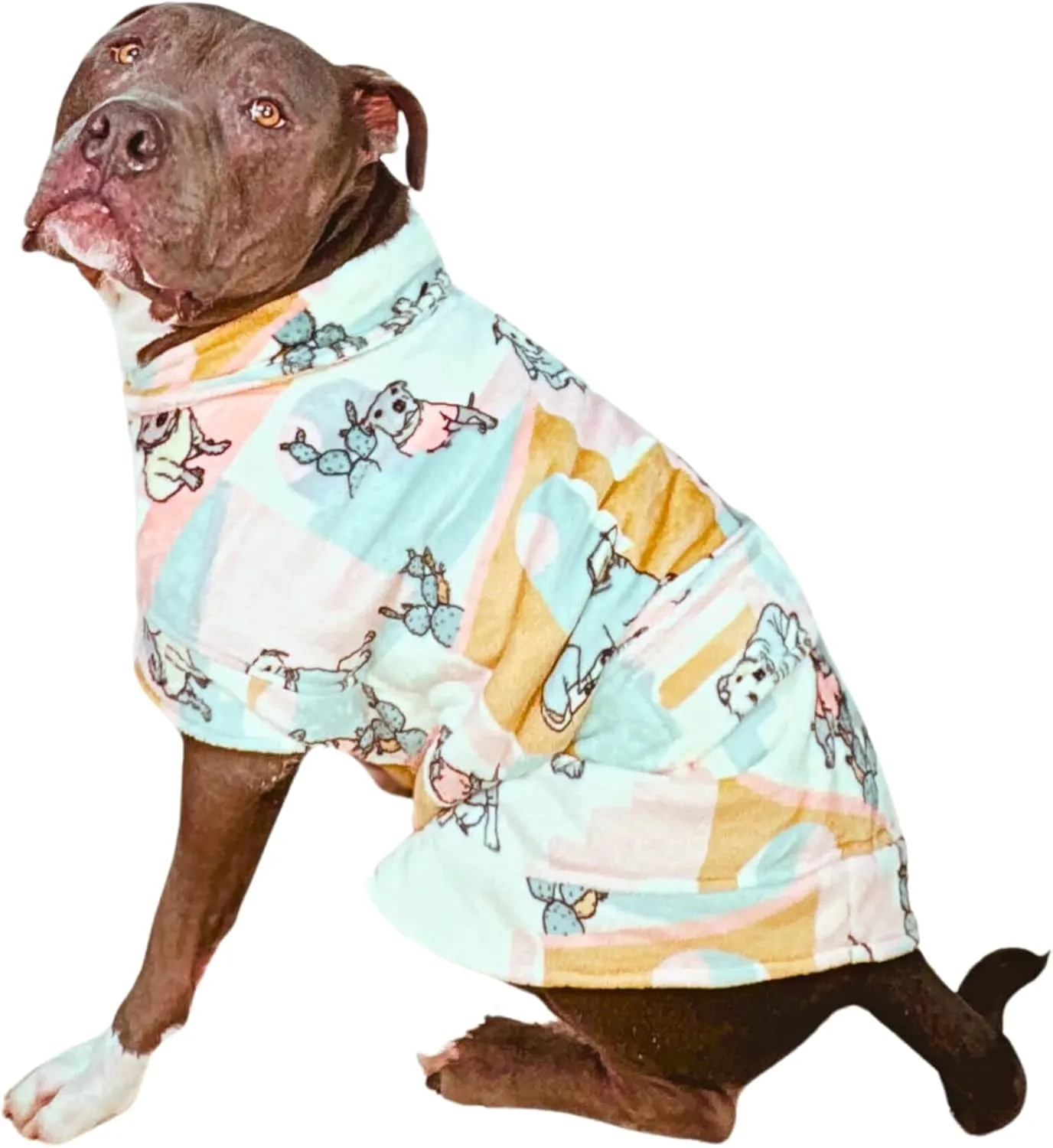 Darren & Phillip Snuggle Buddy Calming Dog Robe | Rescue Ranch Ultra-Soft, Plush Robe for Dogs, Cozy & Warm Pet Bathrobe with Adjustable Fit, Body Strap Calms Dogs, Matches Women's Plush Robe
