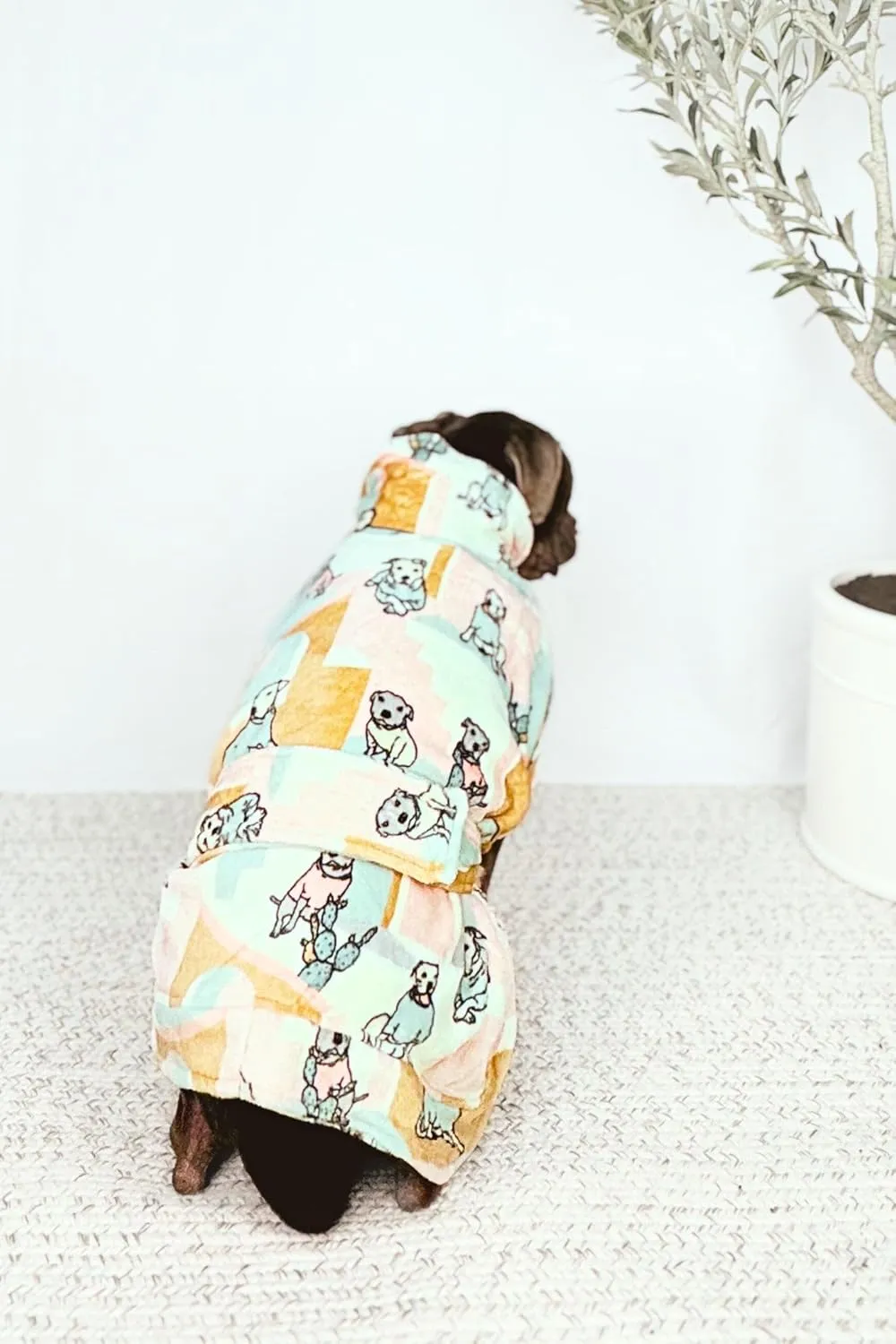Darren & Phillip Snuggle Buddy Calming Dog Robe | Rescue Ranch Ultra-Soft, Plush Robe for Dogs, Cozy & Warm Pet Bathrobe with Adjustable Fit, Body Strap Calms Dogs, Matches Women's Plush Robe