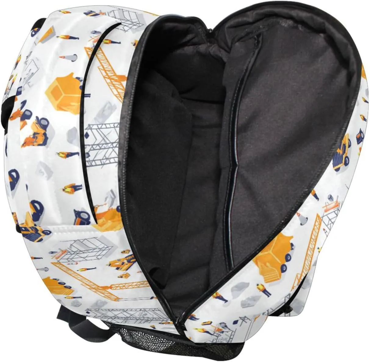 Day Backpack for Men and Women Waterproof College School Computer Bag with Chest Strap Gift Men & Women Construction Scene Highway Construction Bulldozer