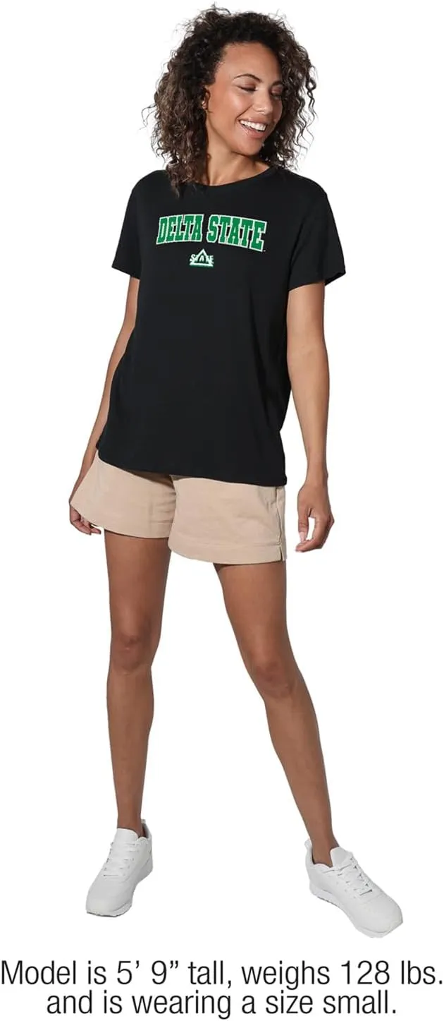 Delta State University Arch Logo Secondary Women's Apparel Loose T-Shirt