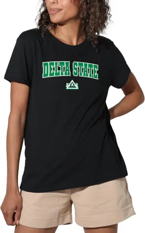 Delta State University Arch Logo Secondary Women's Apparel Loose T-Shirt