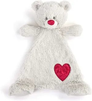 DEMDACO Birthstone Color Garnet and Grey 13 x 11 Inch Childrens Stuffed Animal Blankie Bear January
