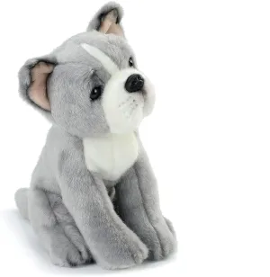DEMDACO Pittie Mix Rescue Breed Dog Grey 10 inch Plush Fabric Stuffed Figure Toy