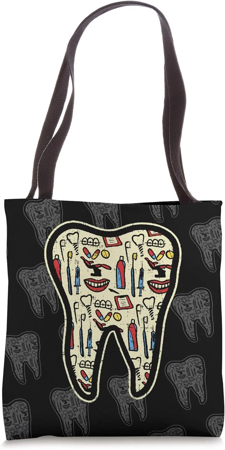 Dentist Illustration - Molar Imagery Decay Tote Bag