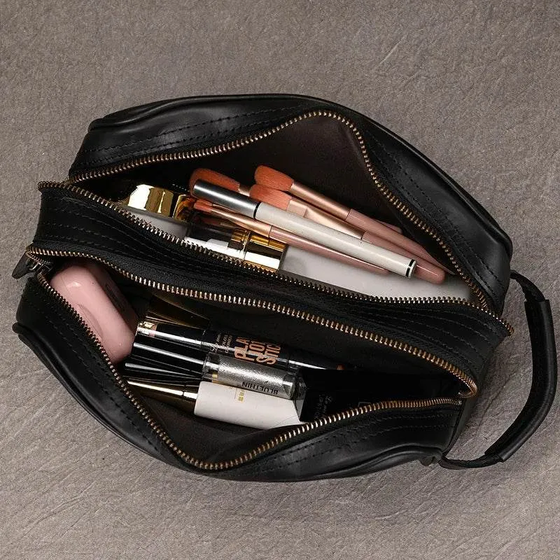 Designer Genuine Leather Travel Wash Bags & Makeup Clutches