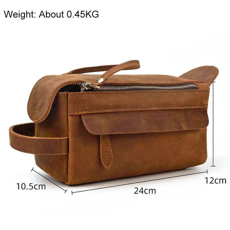 Designer Genuine Leather Travel Wash Bags & Makeup Clutches