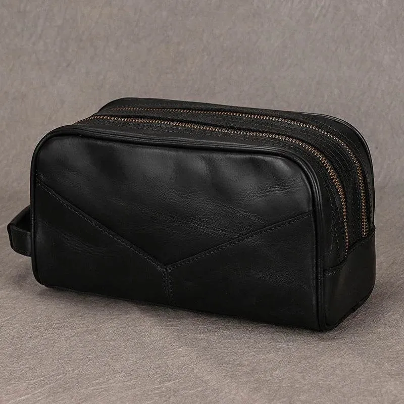 Designer Genuine Leather Travel Wash Bags & Makeup Clutches