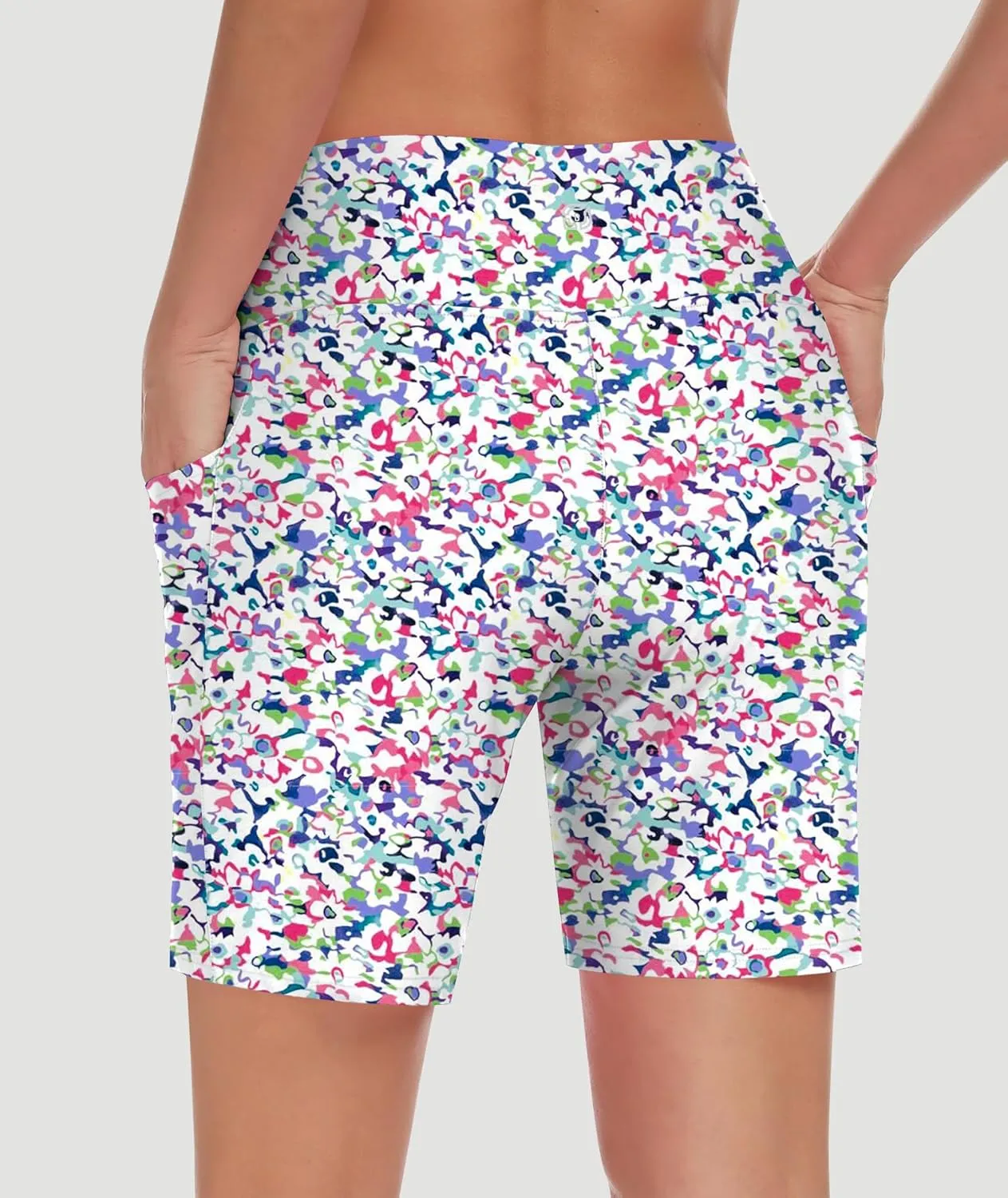 DIBAOLONG Women's Swim Shorts 7" High Waisted Quick Dry UPF 50  Beach Board Shorts for Women with Liner & Pockets