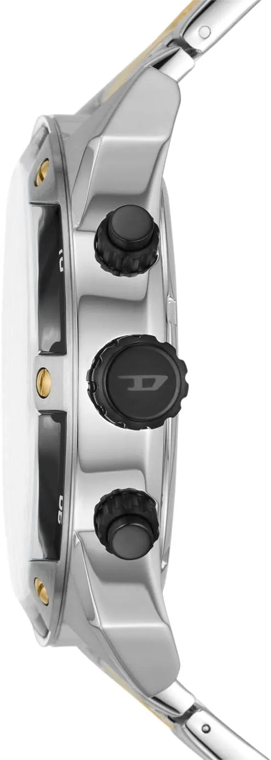 Diesel Spiked Men's Watch, Chronograph Watch with Stainless Steel Bracelet or Genuine Leather Band