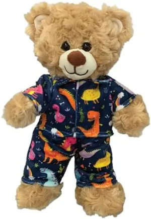 Diggin' Dinos Pajamas for 6"-10" Soft Toys, Cute Dinosaur-Themed Teddy Bear Sleepwear,Ideal Gift for Kids