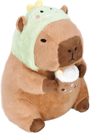 Dinosaur Capybara Plush, Cute Capybara Plush, Dinosaur Removable Capybara Stuffed Animal Capybara Plushie Toys Gifts for Kids 11 inch