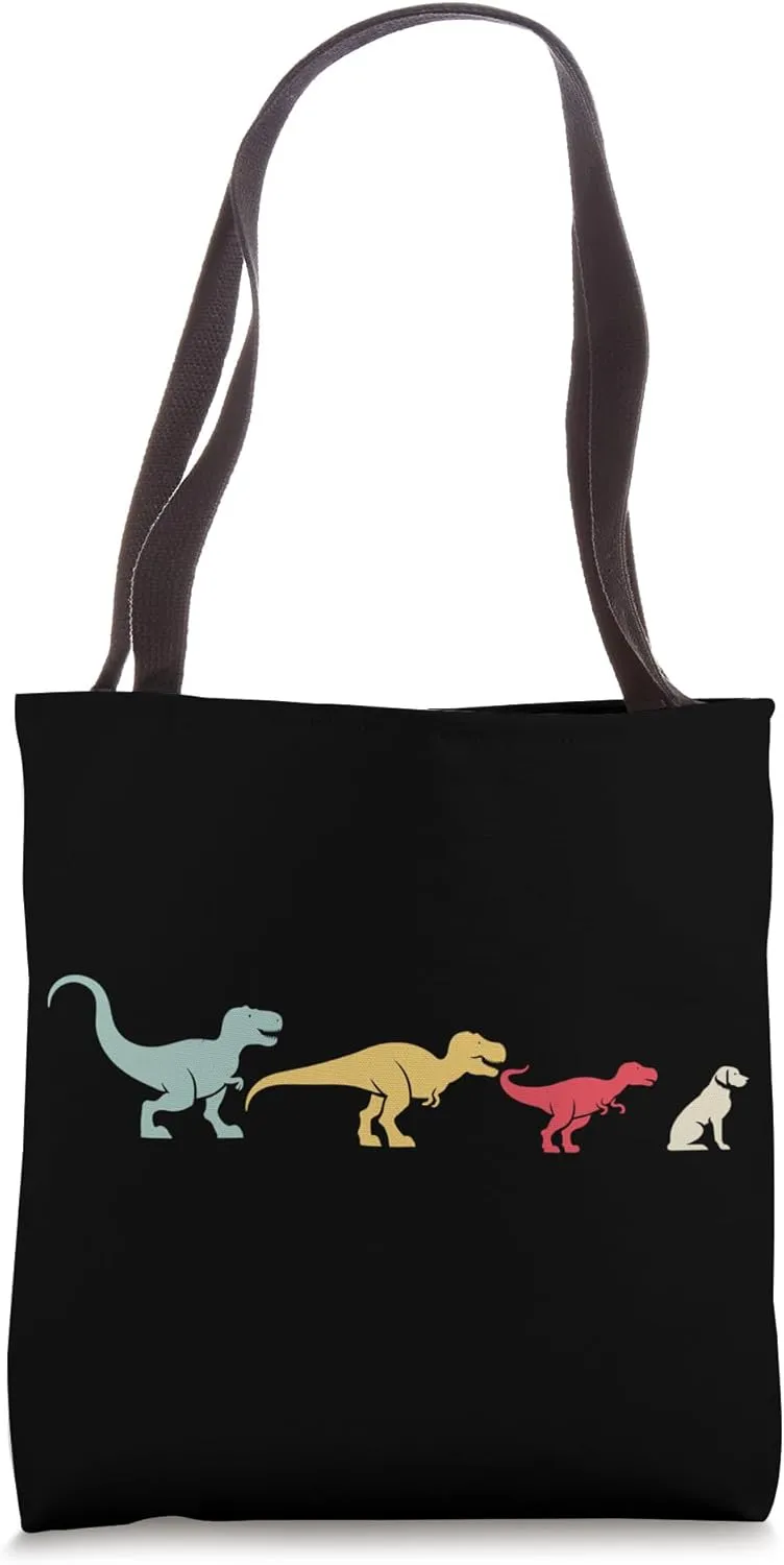 Dinosaur Labrador Evolution Fun Paleontology Tote Bag