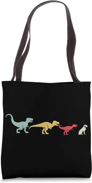 Dinosaur Labrador Evolution Fun Paleontology Tote Bag