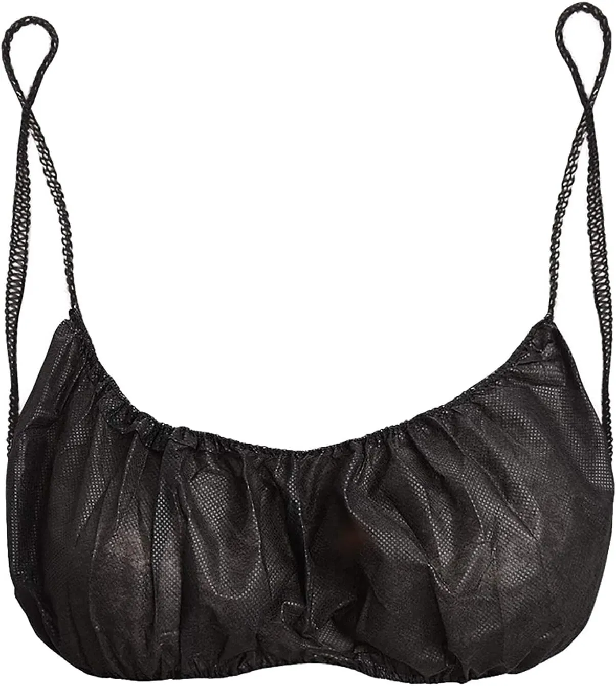 Disposable Extra Large Size Black Bra with Elastic 50 Pack for Spray Tanning