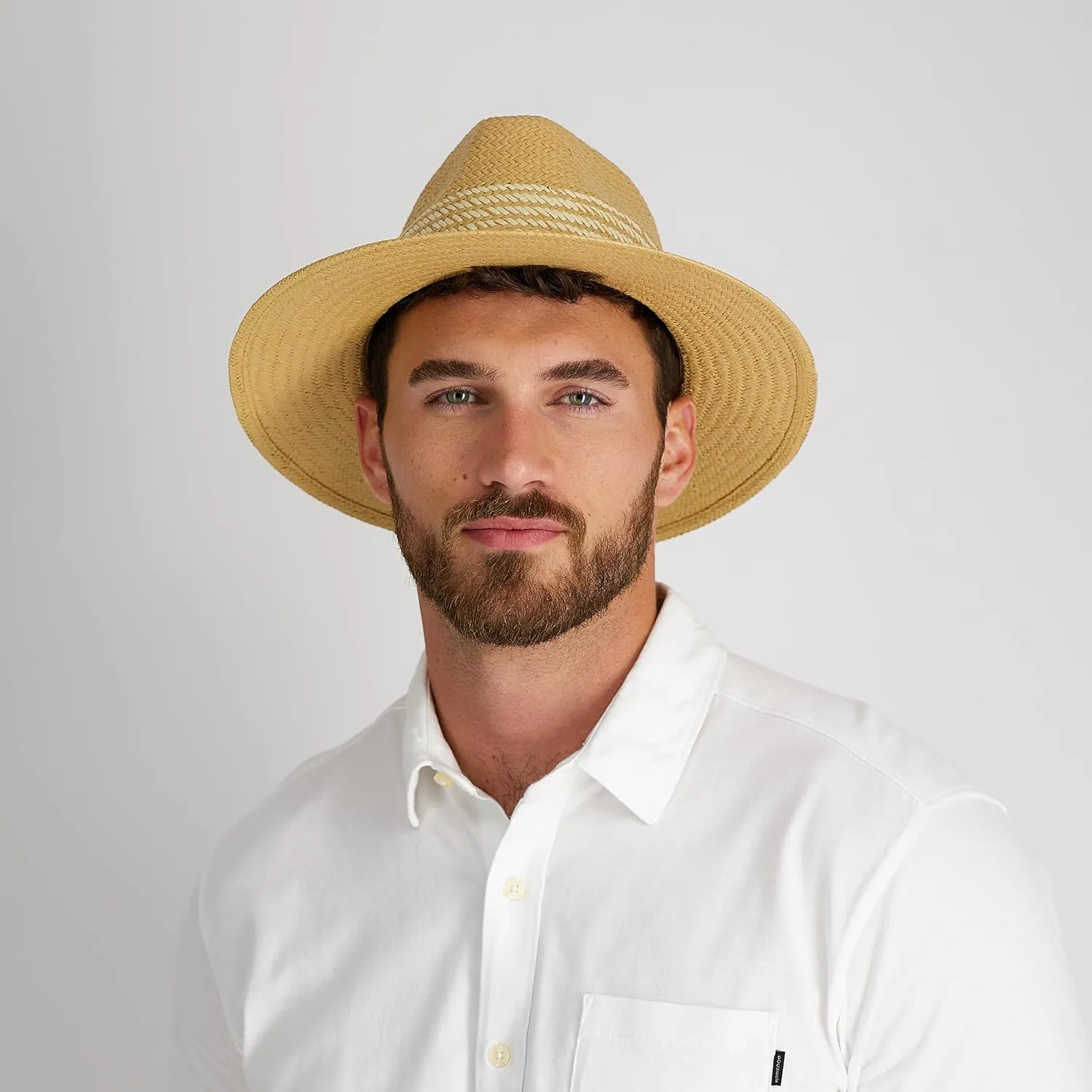 Dockers Men's Straw Fedora and Panama Hat