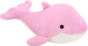 Dolphin Stuffed Animals Plush Pillows Soft Sea Animal Plush Toys Dolls Stuffed Animal Plushies Gifts for Kids (PINK-15.2Inch)
