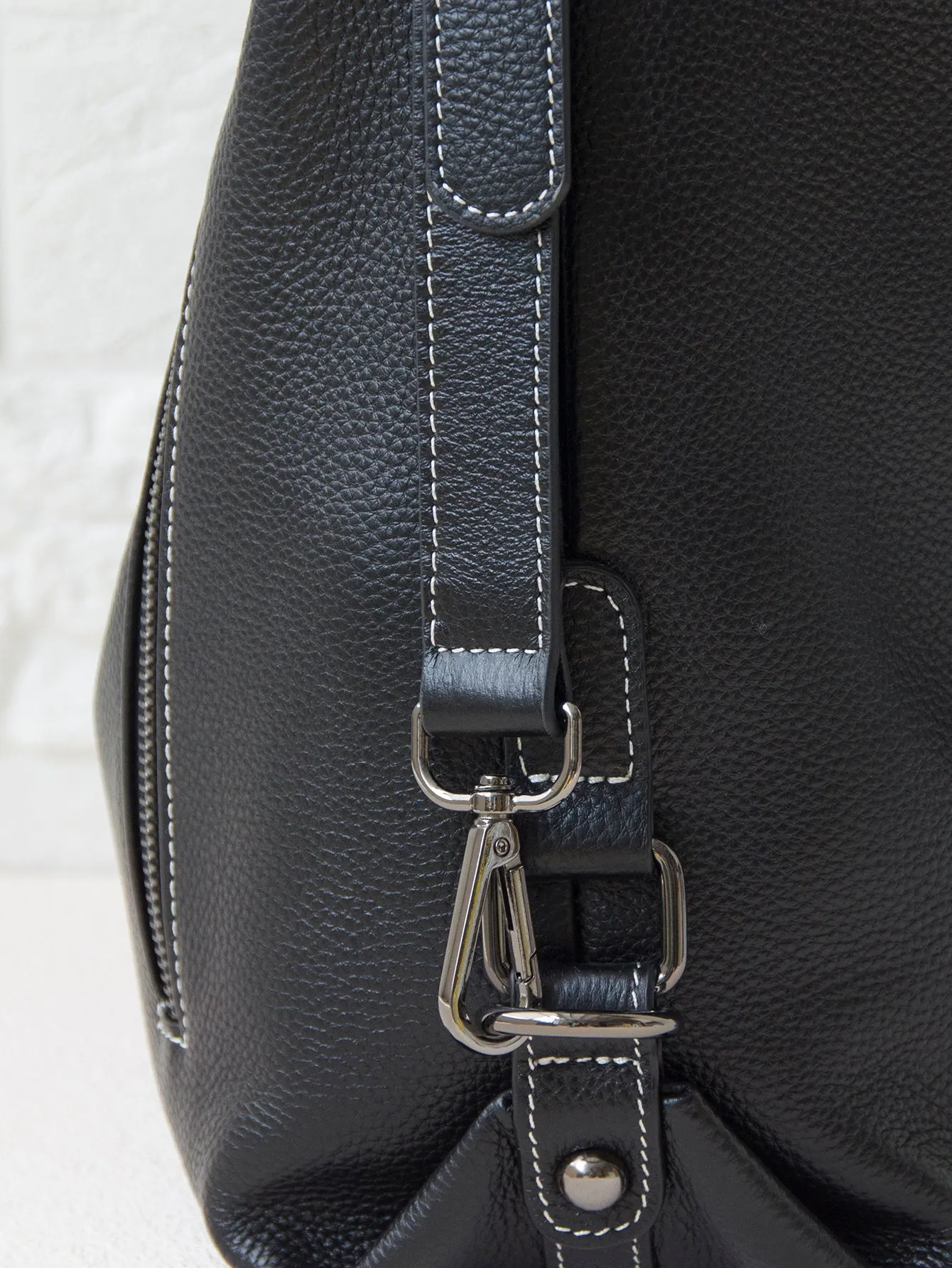 Donnain Calfskin Multi-Purpose Backpack with Decorated Pocket Shoulder Women Bags