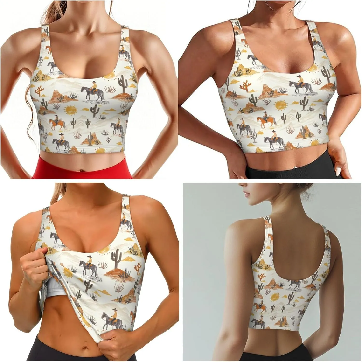 Dujiea Women's Sports Bra with Removable Padding High-Impact Sports Vest, Tank Top for Yoga, Gym, Running