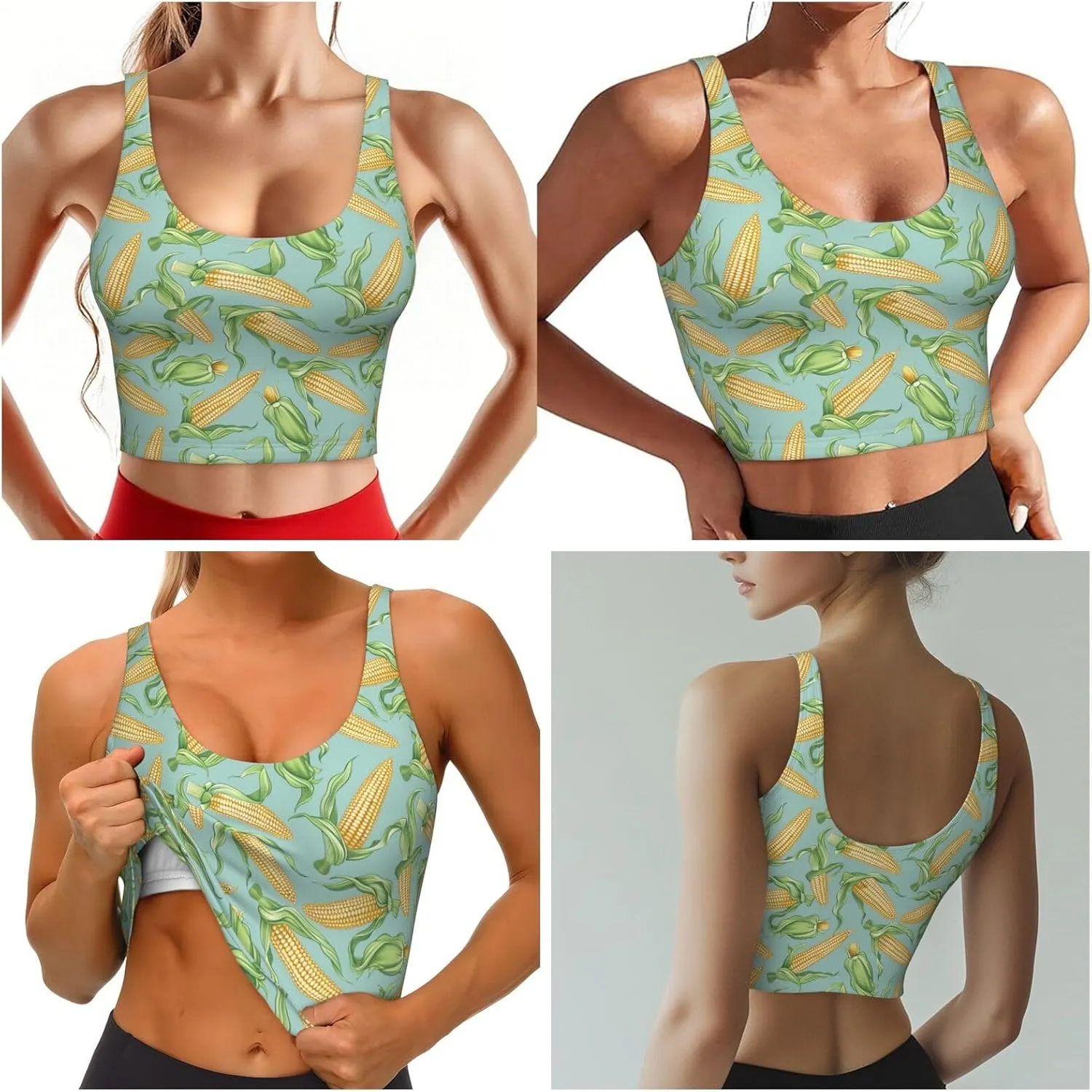 Dujiea Women's Sports Bra with Removable Padding High-Impact Sports Vest, Tank Top for Yoga, Gym, Running