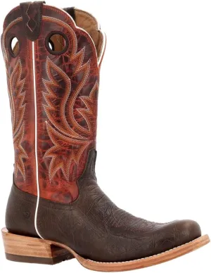Durango® Men's PRCA Collection Shrunken Bullhide Western Boot, Nicotine And Burnt Sienna, Size 7(B)