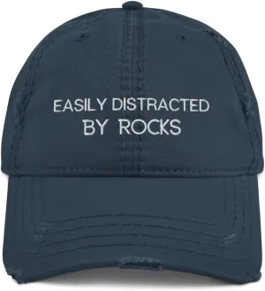 Easily Distracted by Rocks Hat, Geology, Geology Hat, Geology Gifts, Geologist Student Hat, Geology Student Gifts