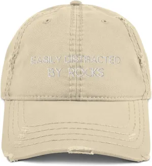 Easily Distracted by Rocks Hat, Geology, Geology Hat, Geology Gifts, Geologist Student Hat, Geology Student Gifts