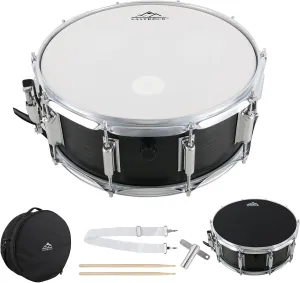 EASTROCK Snare Drum 14X5.5 Inches for Student Beginners with Gig Bag, Drumsticks, Drum Keys, Coated Material Drum Head, Wood Grain Finish