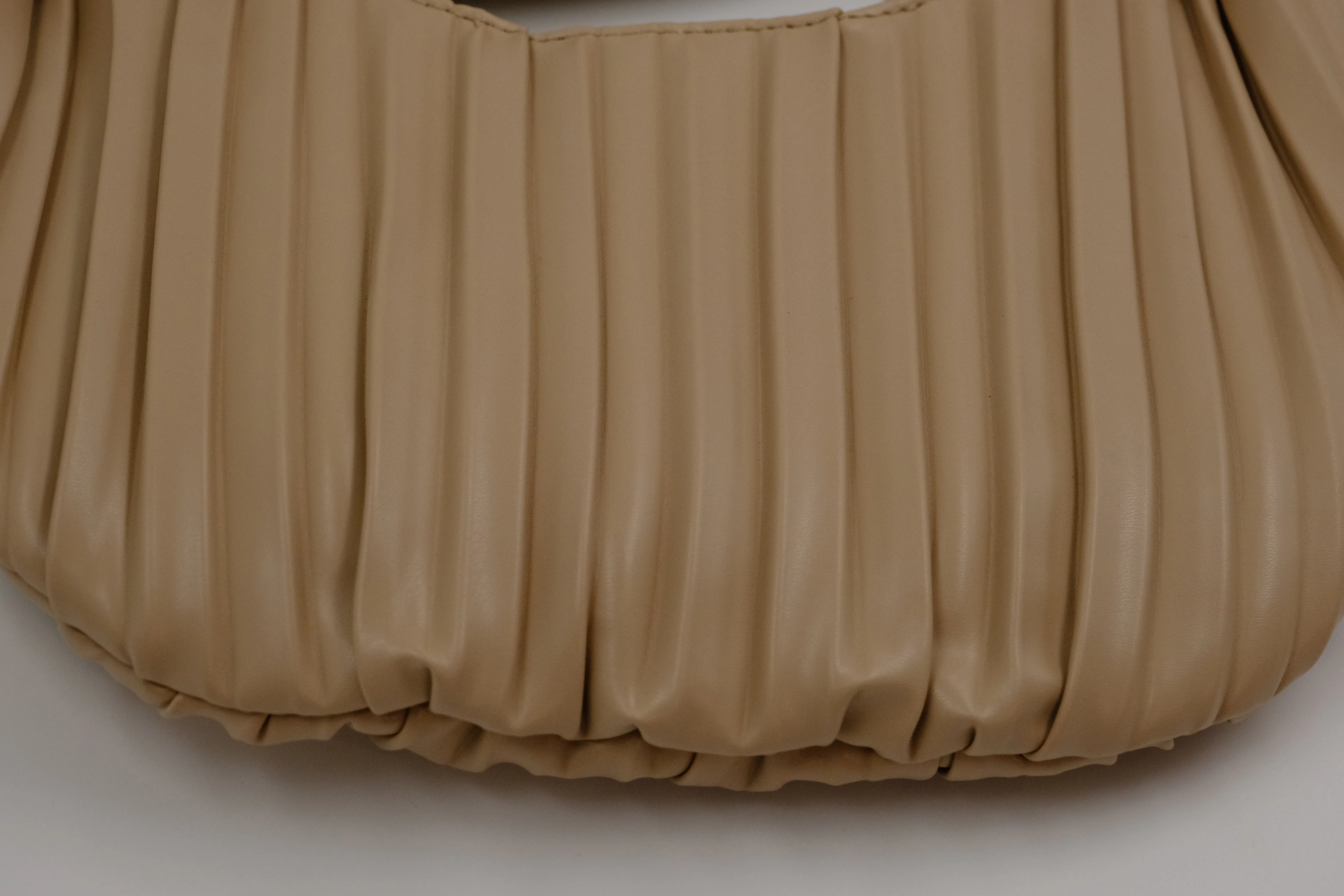 Elegant Pleated Ivory Sling Bag