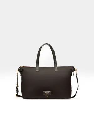 Embeth Recycled Nylon Tote Bag In Black