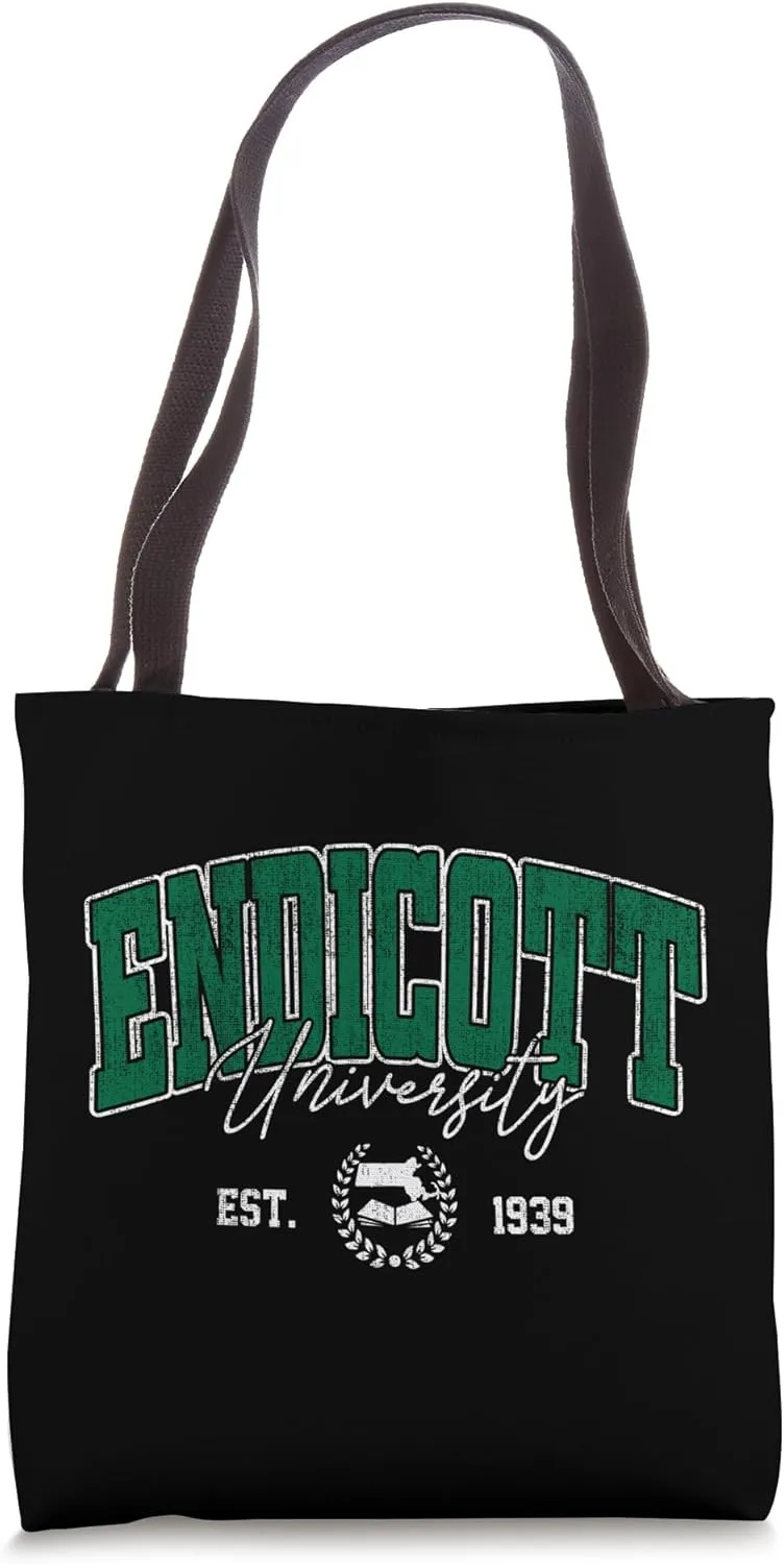 Endicott Arch Athletic Vintage Sports Tee Men Women Tote Bag
