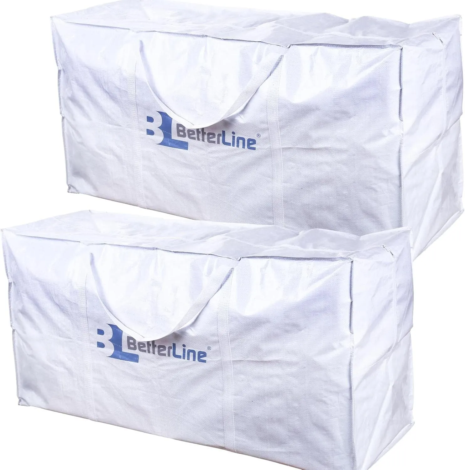 Extra Large Storage Bag - Heavy Duty 45x22x16 Inches Huge Tote Duffel with Max Load of 100 lbs. (45kg) - Tear-resistant & Water-resistant Polypropylene Woven Cloth, With Zippers