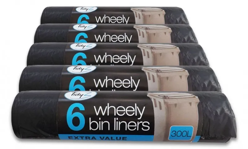 Extra Large Wheelie Bin Liners Waste Rubbish Bags 300L