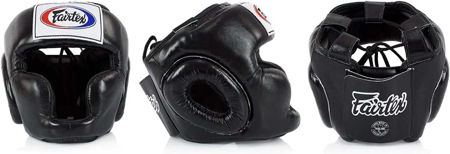 Fairtex Headgear Head Guard Super Sparring HG3, HG10, HG13 Diagonal Vision for Muay Thai, Boxing, Kickboxing