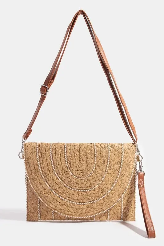 Fame Straw Top pick Detailed Crossbody Bag Stitch Limited-time deal