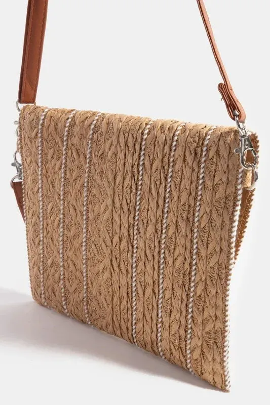 Fame Straw Top pick Detailed Crossbody Bag Stitch Limited-time deal