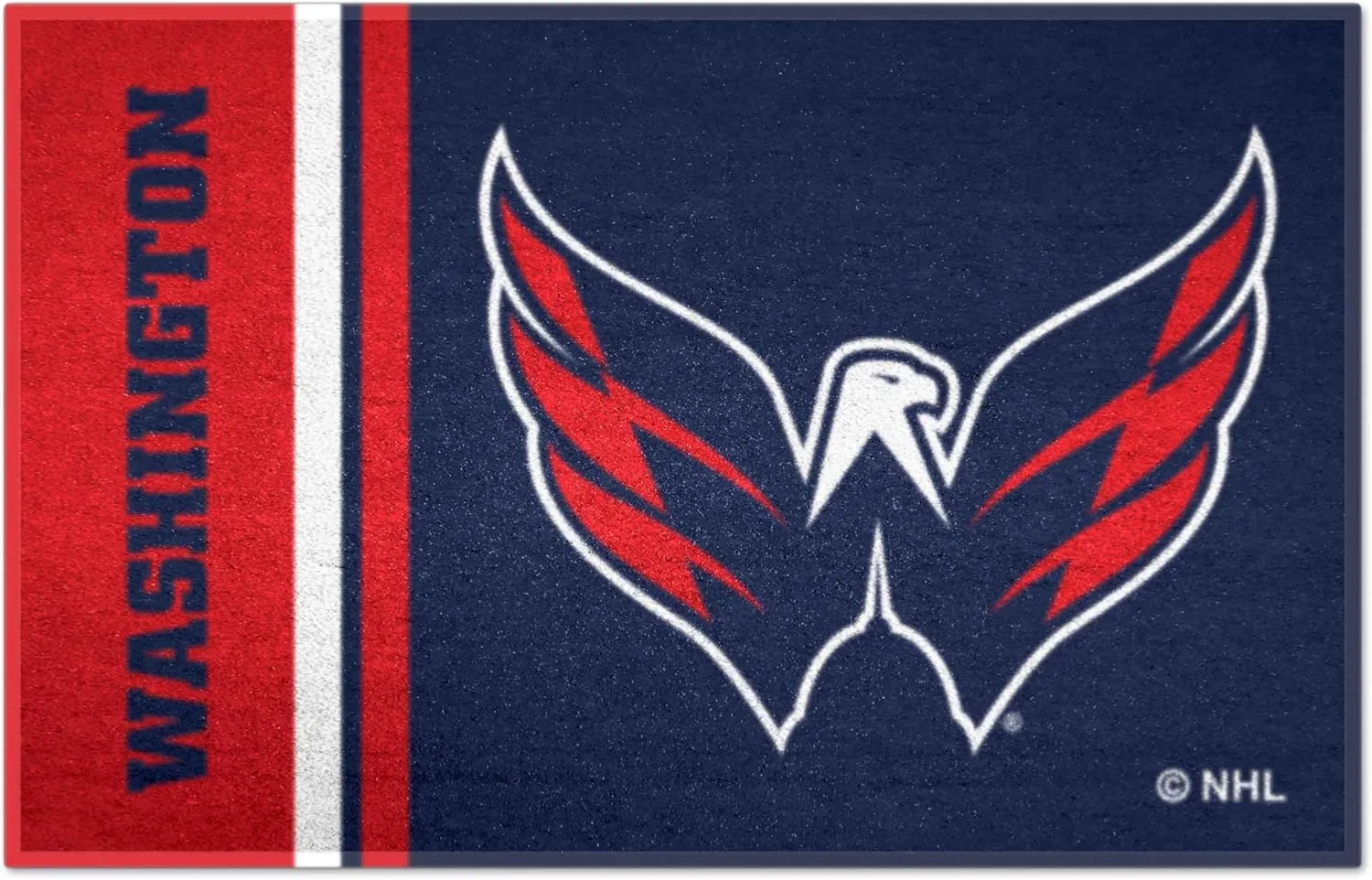 FANMATS 19280 Washington Capitals Starter Mat Accent Rug - 19in. x 30in. | Sports Fan Home Decor Rug and Tailgating Mat Uniform Design