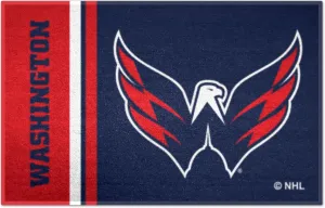 FANMATS 19280 Washington Capitals Starter Mat Accent Rug - 19in. x 30in. | Sports Fan Home Decor Rug and Tailgating Mat Uniform Design